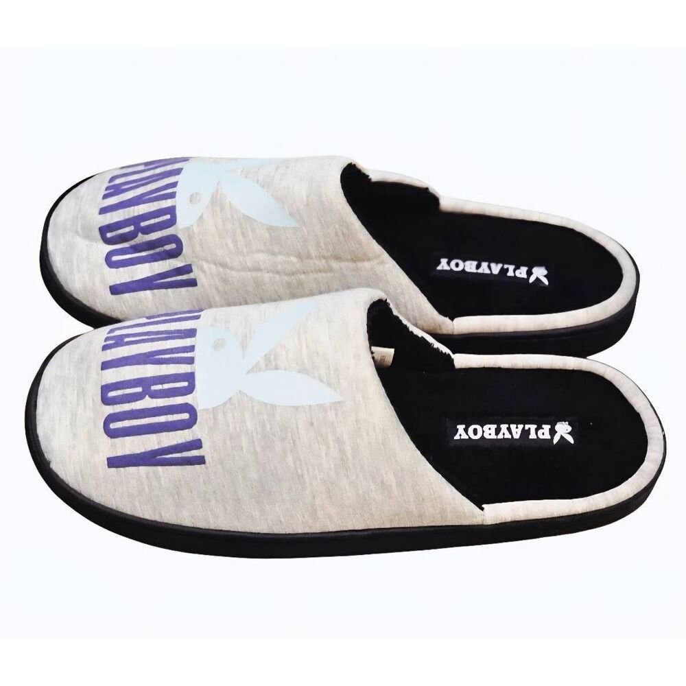 PLAYBOY Bunny Logo Memory Foam Indoor/Outdoor Slippers